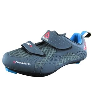 Reebok LG Garneau Bicycle Women Sneaker Shoes Gray Synthetic Hook & Loop Sz 6.5